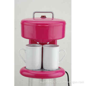 2 Cup Drip Coffee Maker with Two Ceramic Cups